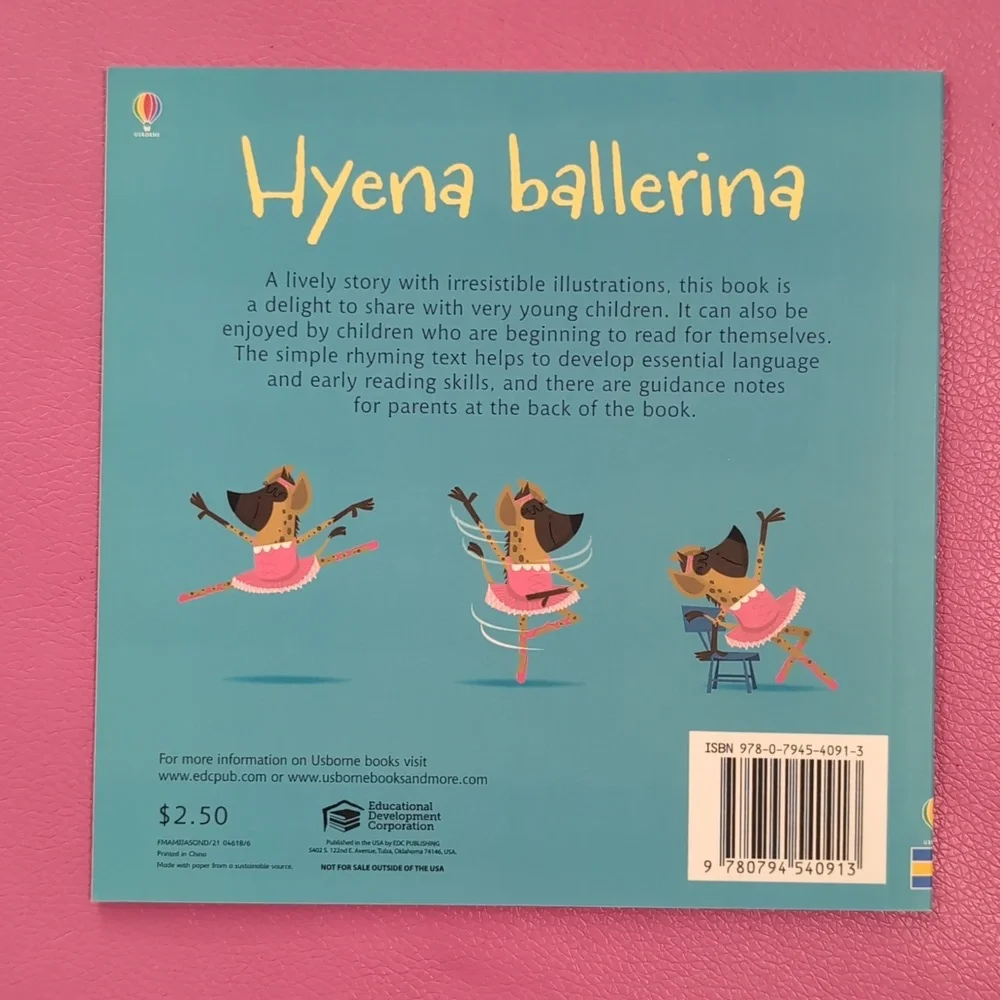 Usborne Mini Phonics Readers Hyena Ballerina And Croc Gets A Shock - Picture 3 of 5